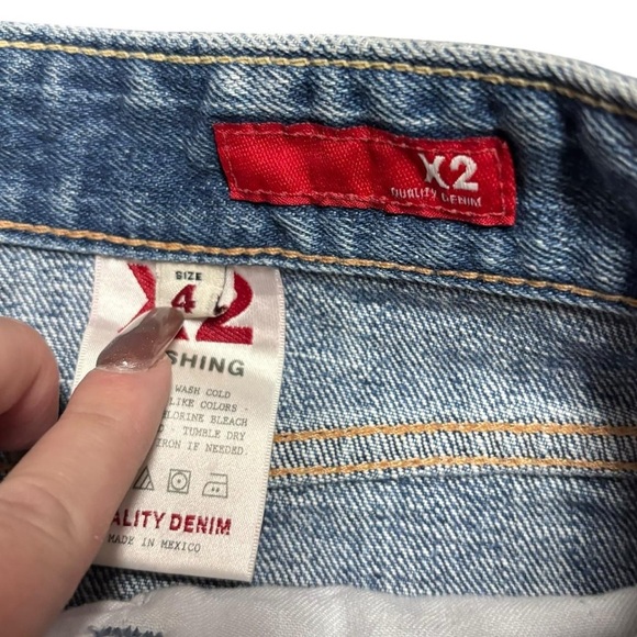 Y2k x2 Low Waist Denim Mini Skirt - Picture 4 of 4